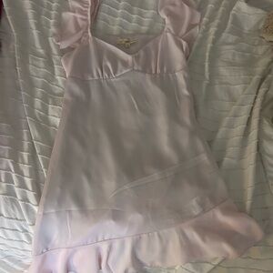 Elegant Pink Ruffled dress